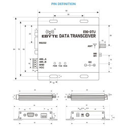 EBYTE E90-DTU (900SL22) MODBUS RS232/RS485 to LORA 900MHz with Antenna
